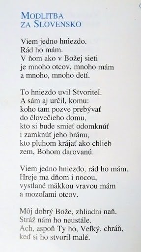 Modlitba za Slovensko