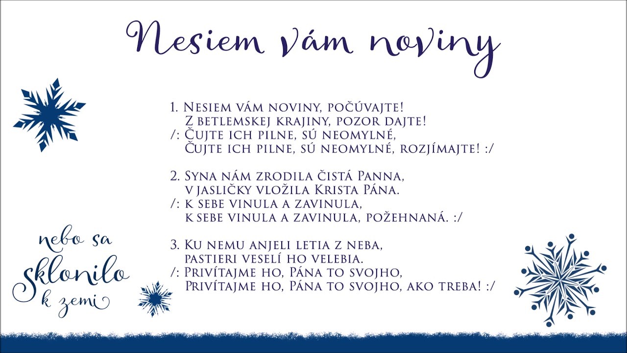 Nesiem vám noviny (koleda)